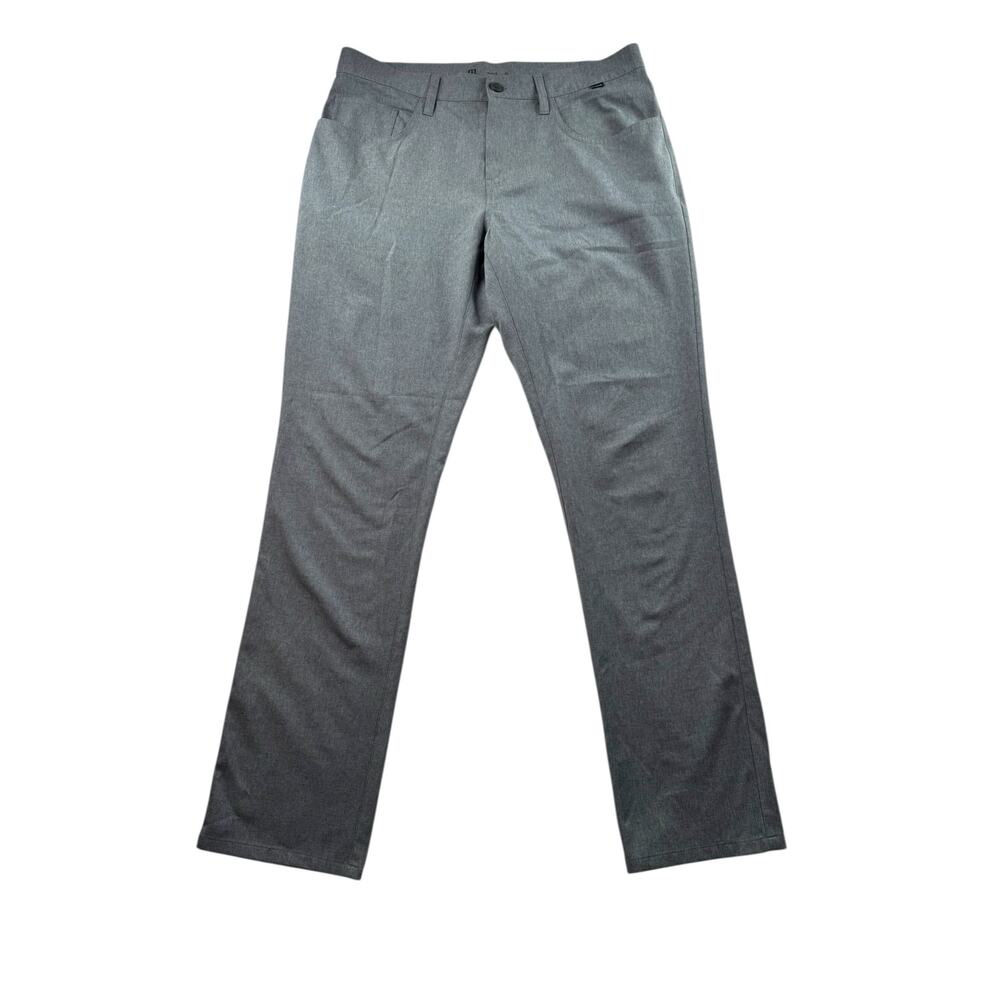 Travis Mathew Open to Close Pants Size 34 Performance Gray Golf Business Casual